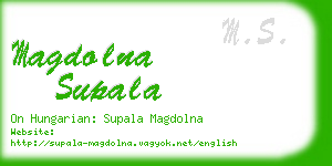 magdolna supala business card